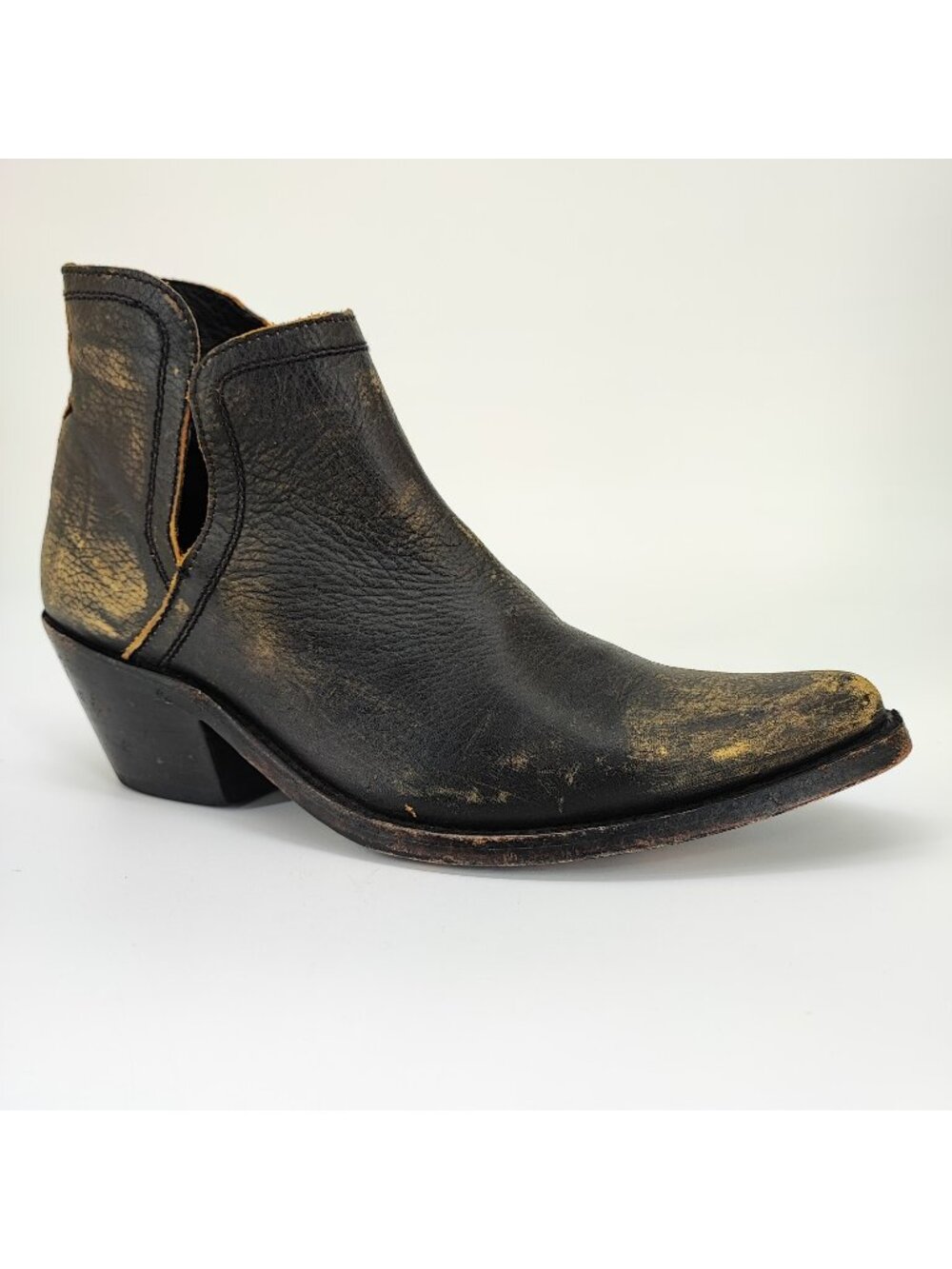 Liberty Black Women's Size 10 US Black Leather Ankle Boots LB7 129110